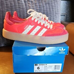Adidas Kids Samba Sneakers - Pink and White